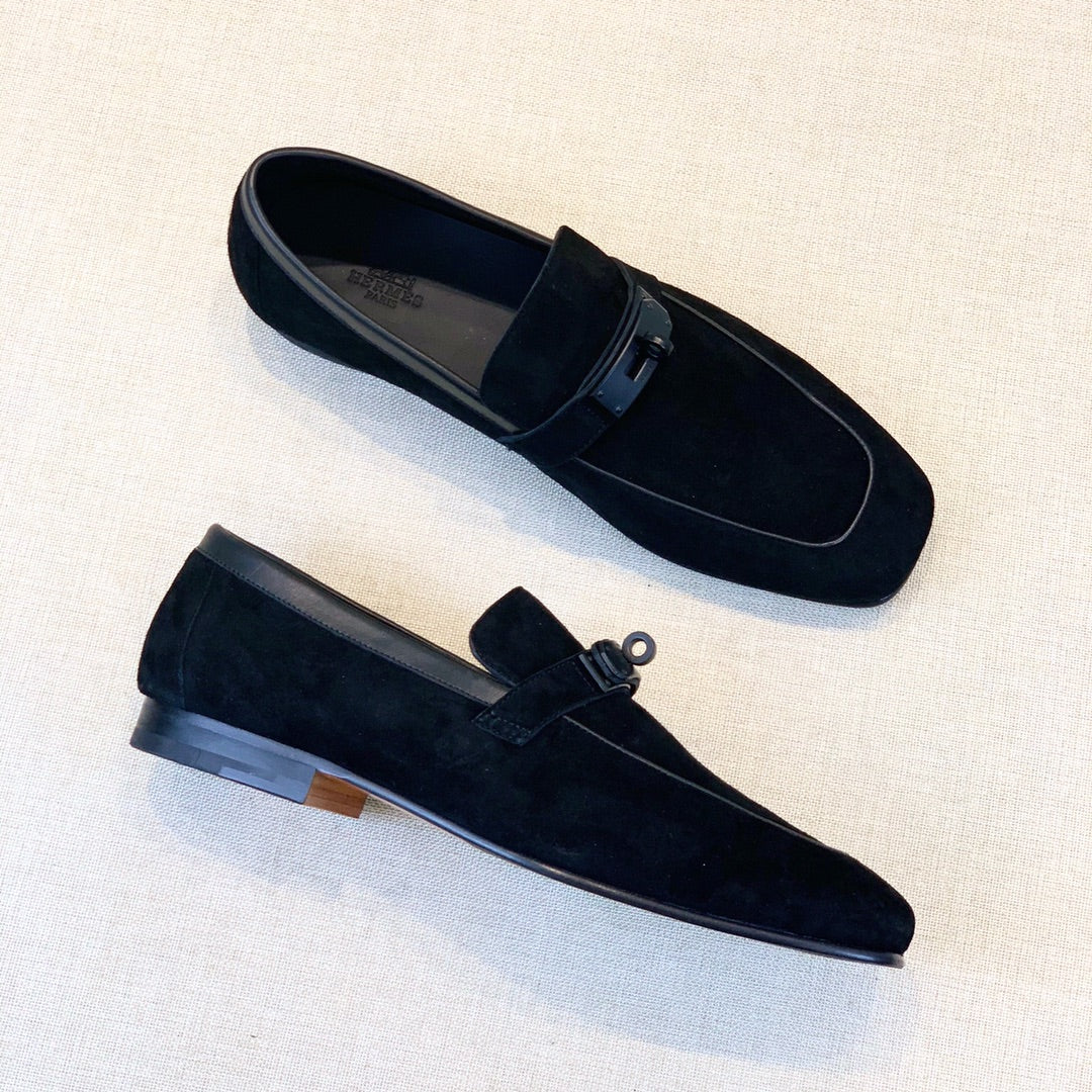 HM Men's Loafer Navy Blue Suede 539736