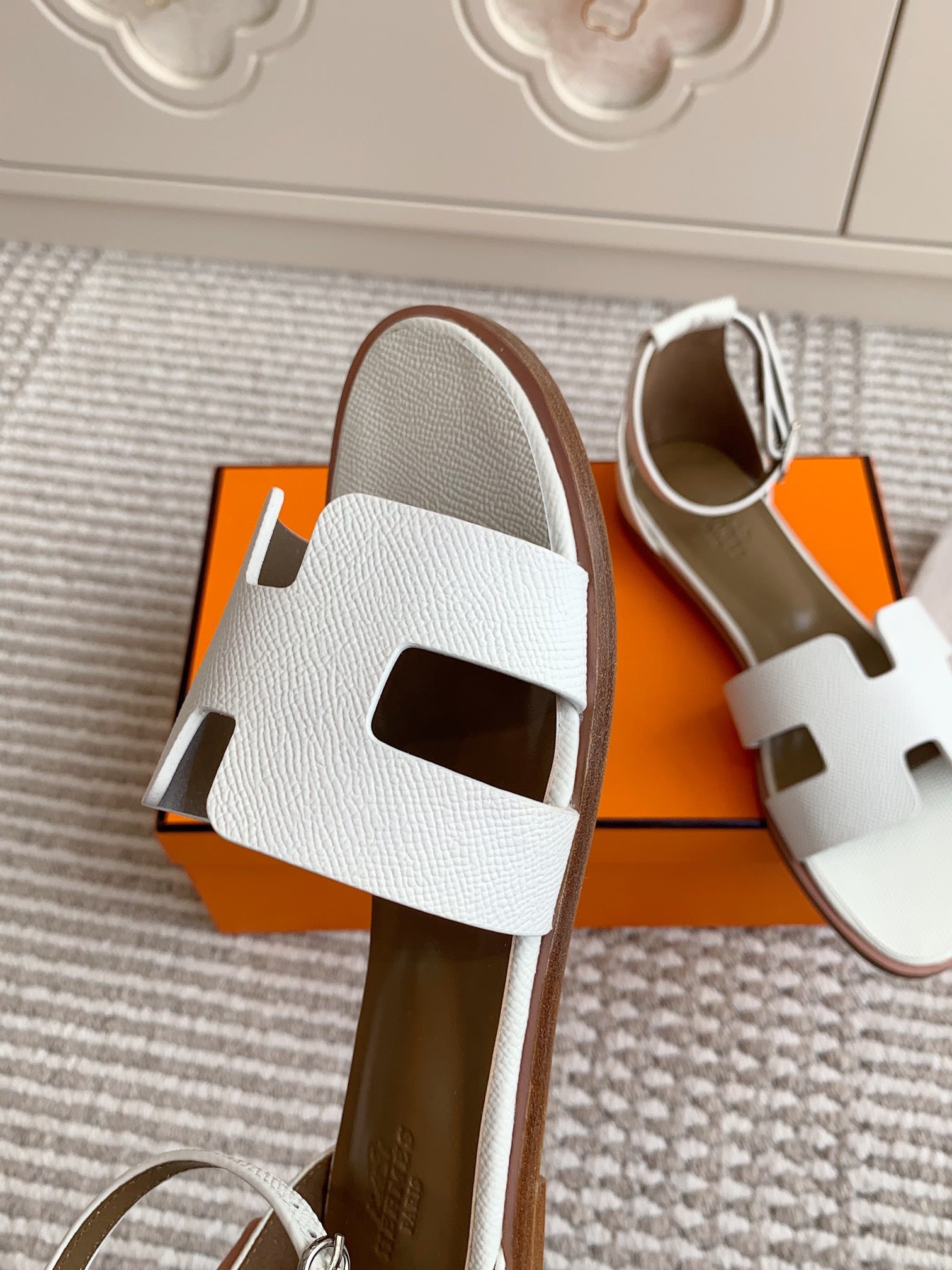 HM Santorini Sandal White Cowhide 291380