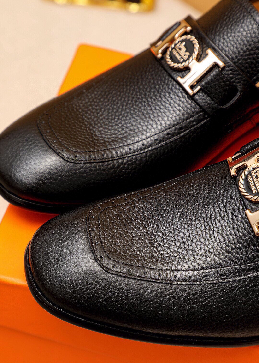 HM Men's Loafer Black Cowhide 616500