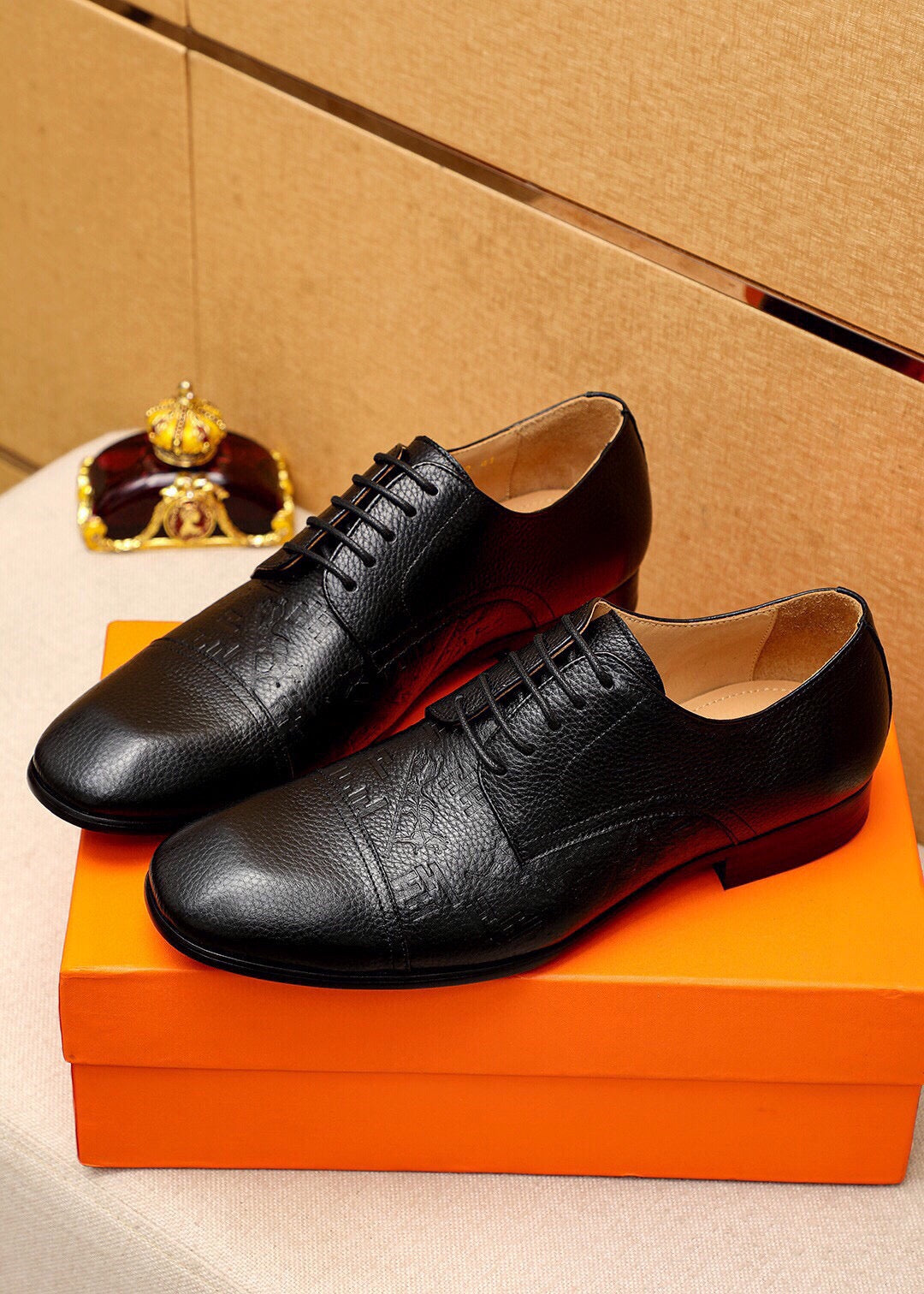 HM Men's Loafer Black Cowhide 616503