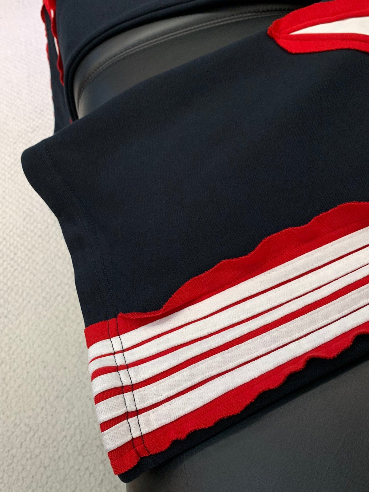 Balenciaga 25 trouser Navy Mix Red Cotton 0049