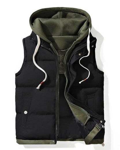 VELORA - Soft Shell Hooded Puffer Gilet VEV41957