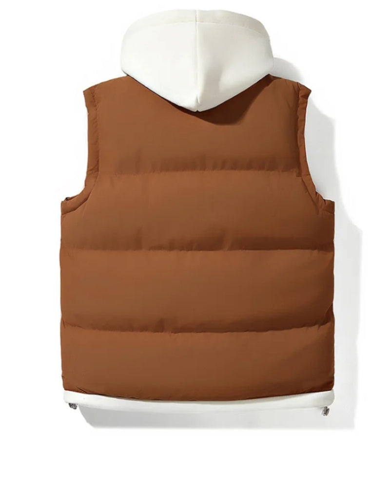 VELORA - Soft Shell Hooded Puffer Gilet VEV41957