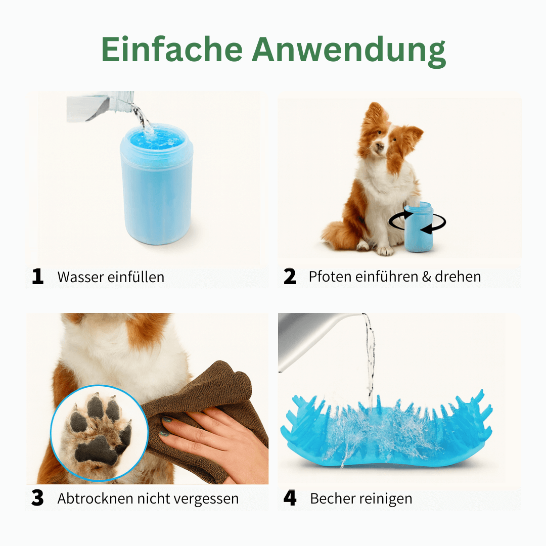 PawNox™ – Der effektive Pfotenwaschbecher für Deinen Hund