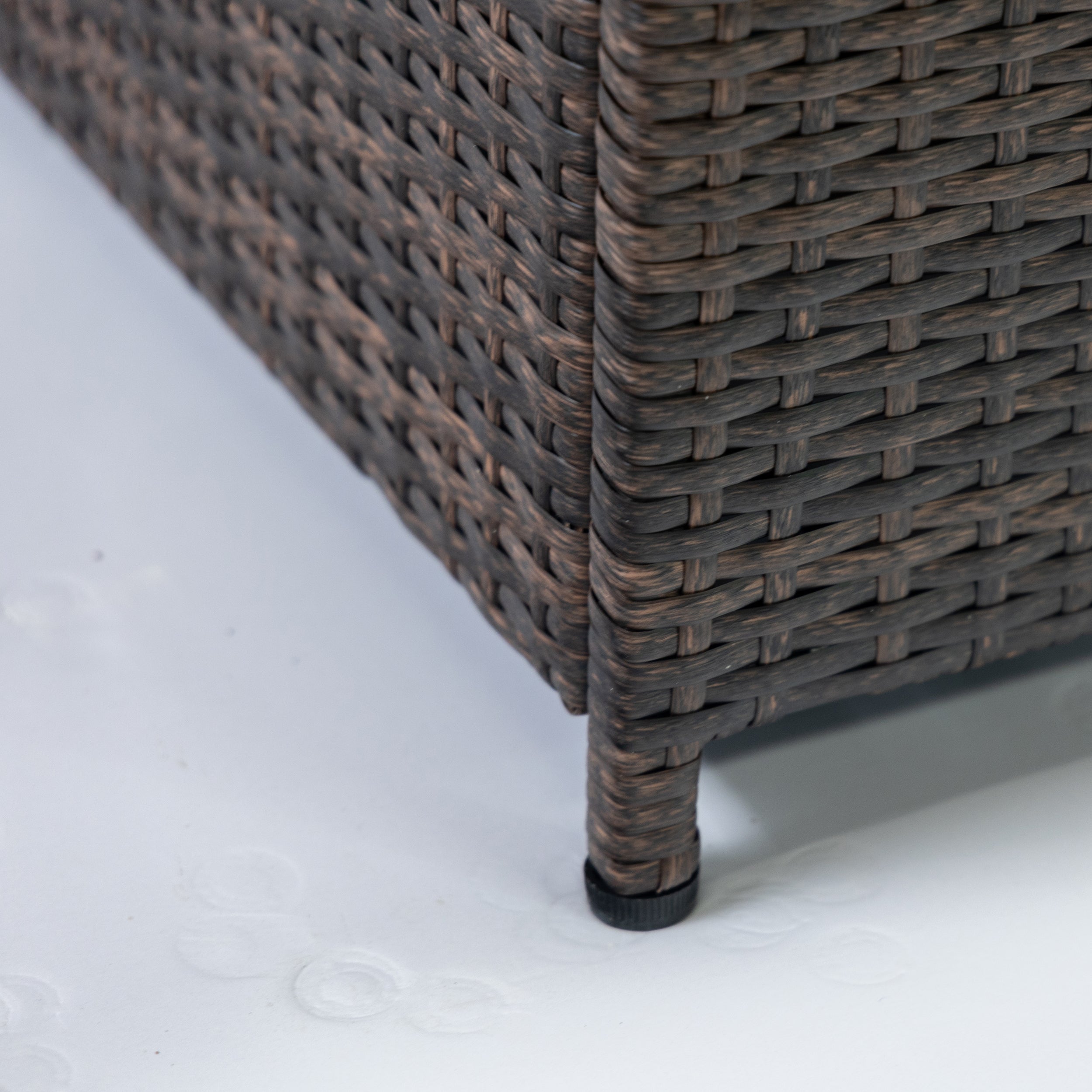 DekoLiving COB10002 Wicker Gas Outdoor Firepit