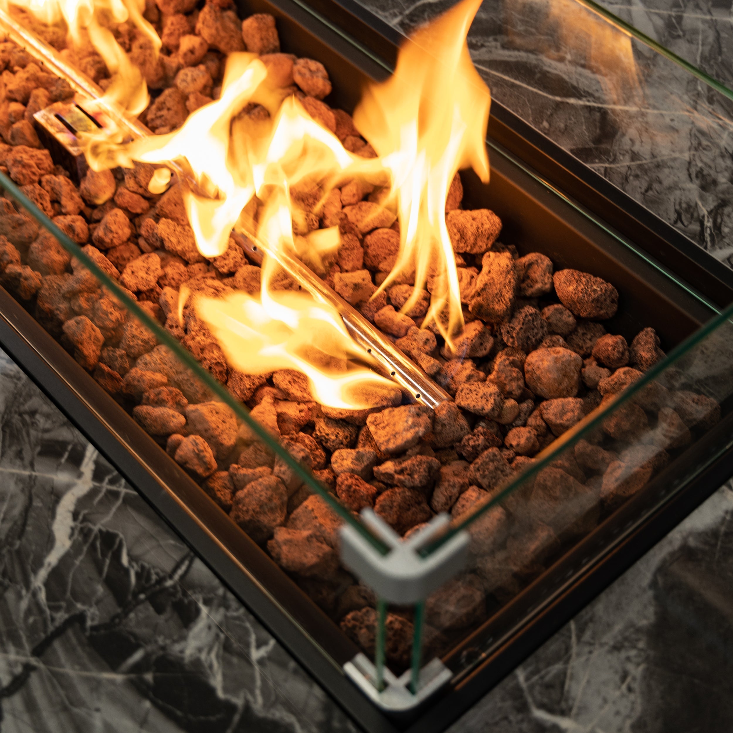 DekoLiving COB10002 Wicker Gas Outdoor Firepit
