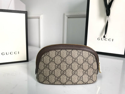 ophidia small 17cm comestic pouch beige monogram canvas