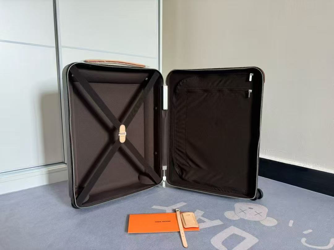 Louis Vuitton Horizon 55 Monogram Suitcase Brown Leather