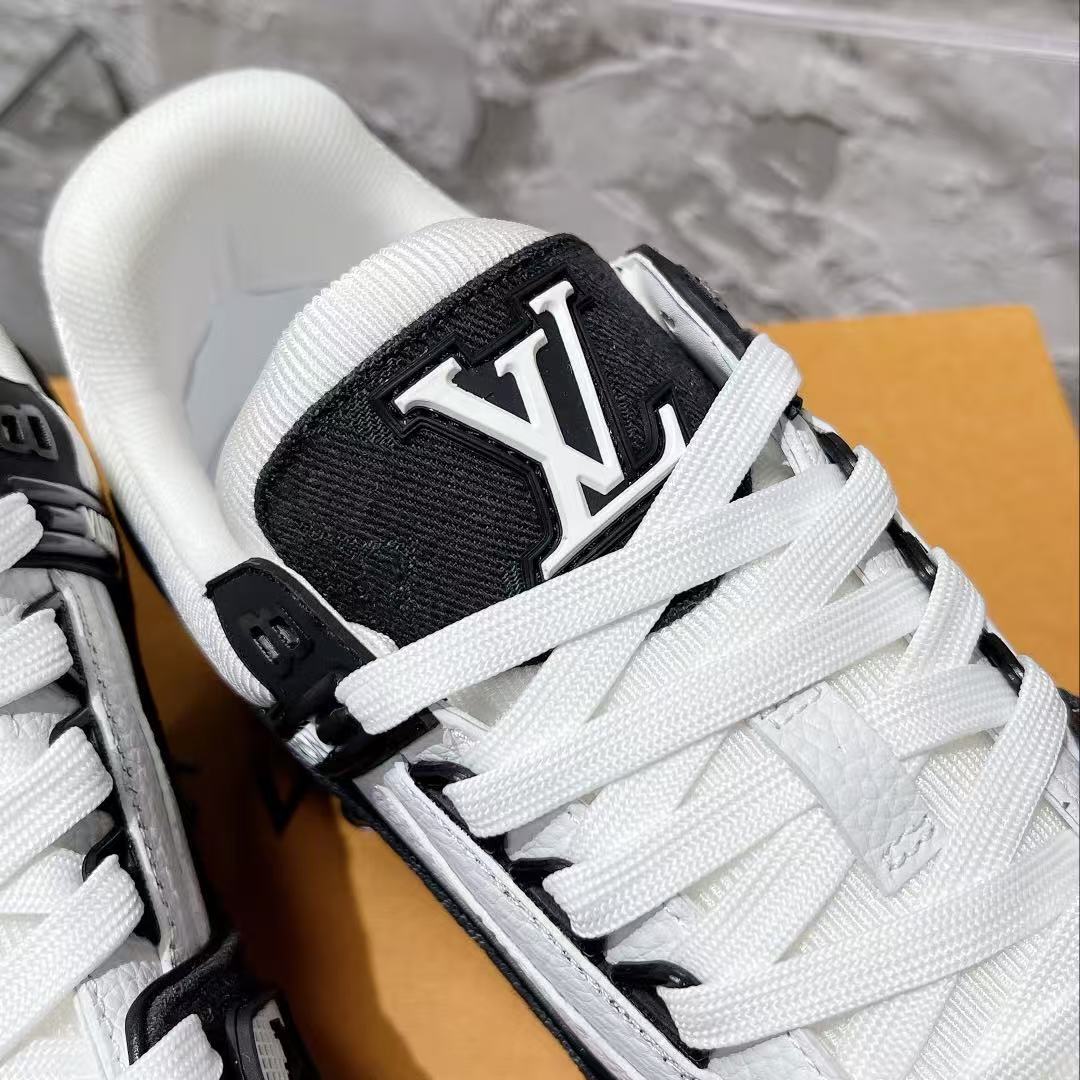 Louis Vuitton 2026 Trainer Black White Monogram Denim Calfskin