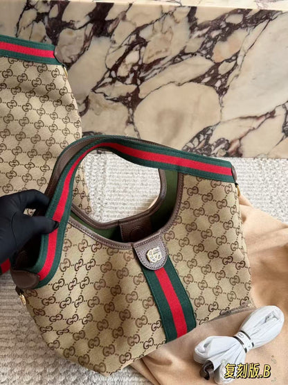 Gucci Giglio Large Tote Bag 60cm Beige Canvas