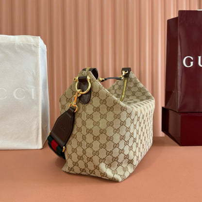 Gucci 2026 Brera Bag 33cm Beige Monogram Canvas