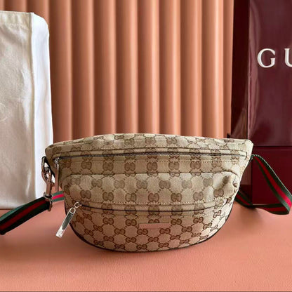 Gucci 2026 Bumbag 30cm Beige Canvas Leather