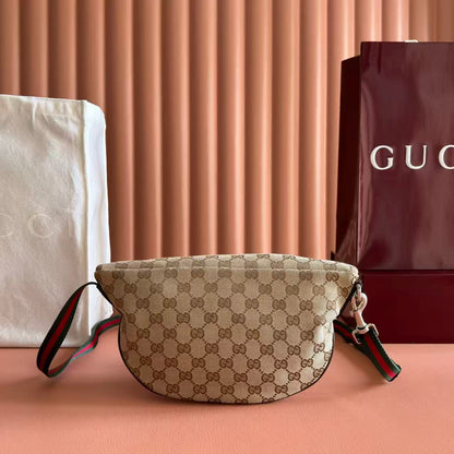 Gucci 2026 Bumbag 30cm Beige Canvas Leather
