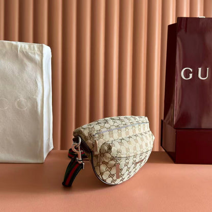 Gucci 2026 Bumbag 30cm Beige Canvas Leather