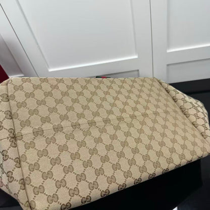 Gucci 2026 Tote Bag 36cm Sand Brown Canvas
