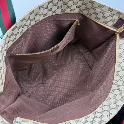 Gucci 2026 Tote Bag 36cm Sand Brown Canvas