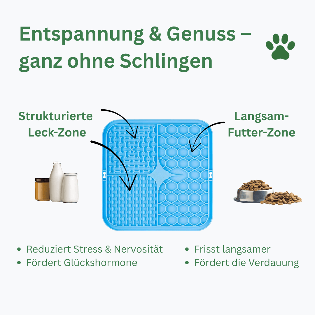strukturierter licknapf für hunde zur beruhigung und beschaeftigung