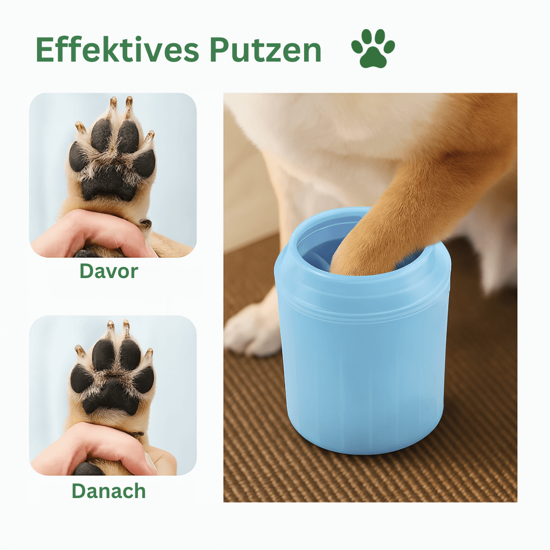 pfotenwaschbecher für hunde vorher nachher reinigung