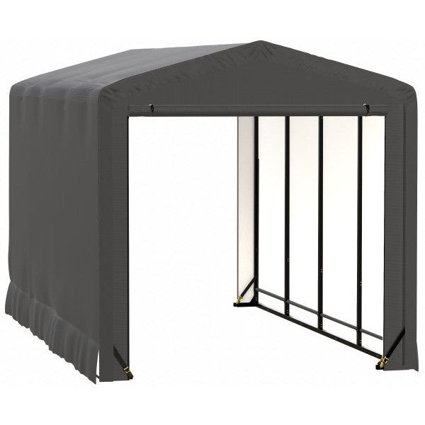 ShelterLogic ShelterTube Wind and Snow-Load Rated Garage, 10 ft. Wide Gray