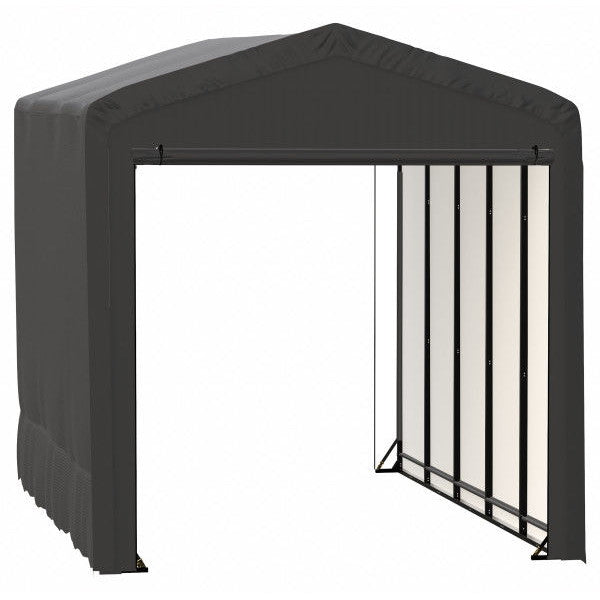 ShelterLogic ShelterTube Wind and Snow-Load Rated Garage, 14 ft. Wide Gray