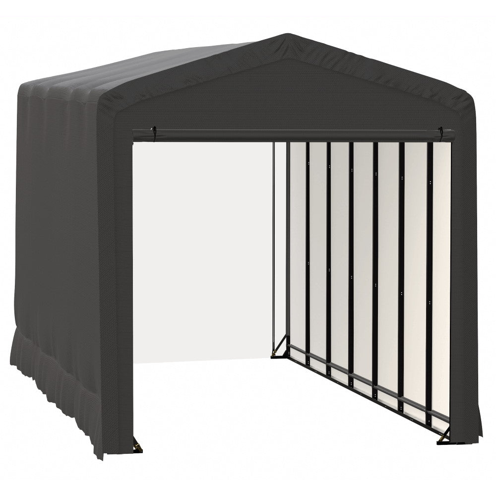 ShelterLogic ShelterTube Wind and Snow-Load Rated Garage, 14 ft. Wide Gray