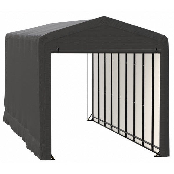 ShelterLogic ShelterTube Wind and Snow-Load Rated Garage, 14 ft. Wide Gray