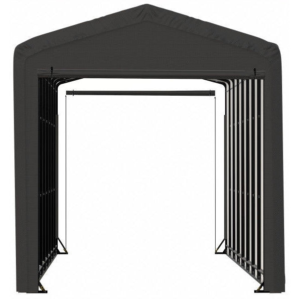 ShelterLogic ShelterTube Wind and Snow-Load Rated Garage, 14 ft. Wide Gray