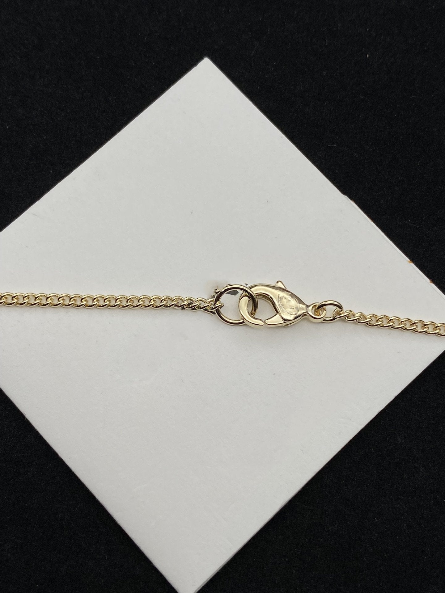 Chanel Pink Heart CC Logo Necklace