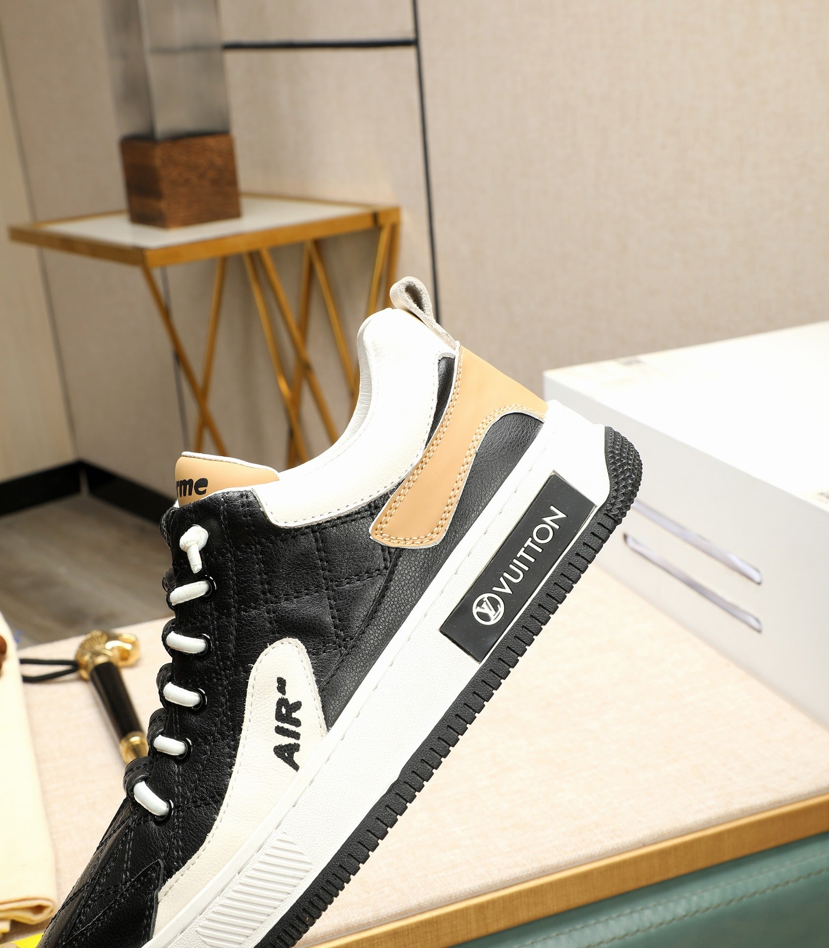LV AIR SUPERME SNEAKER BLACK