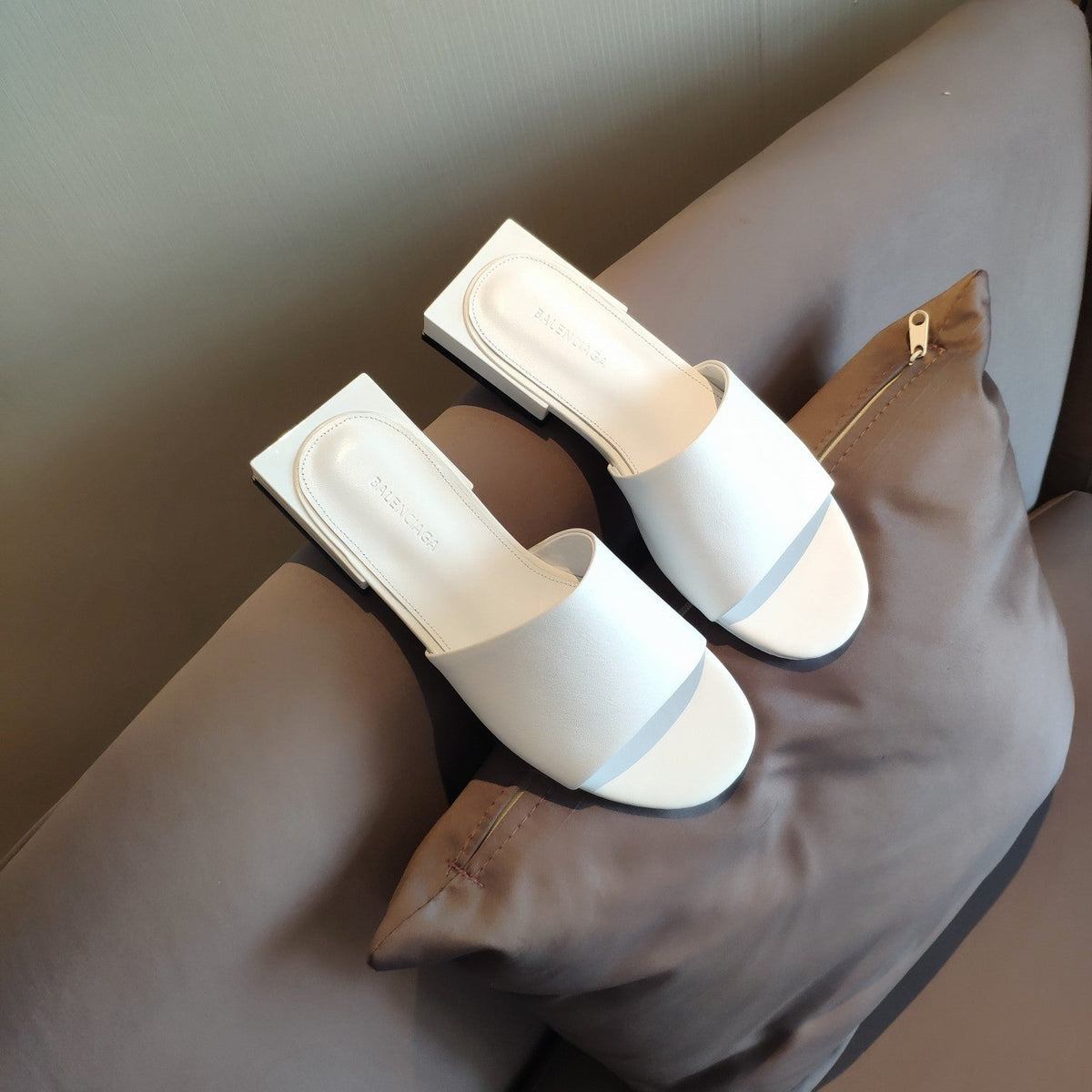 Balenciaga 26s Slippers 25 Double B Sheepskin