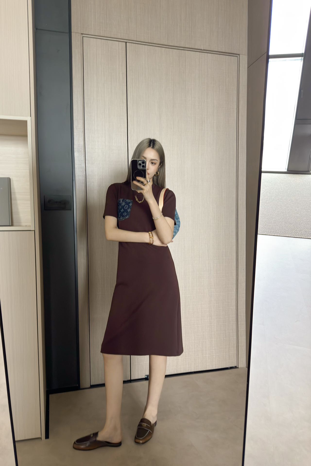 LV Black Cotton Dress