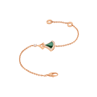 DREAM BRACELET MALACHITE PINK GOLD DIAMOND