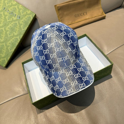 Gucci Logo Denim Two Tone Hat 211675