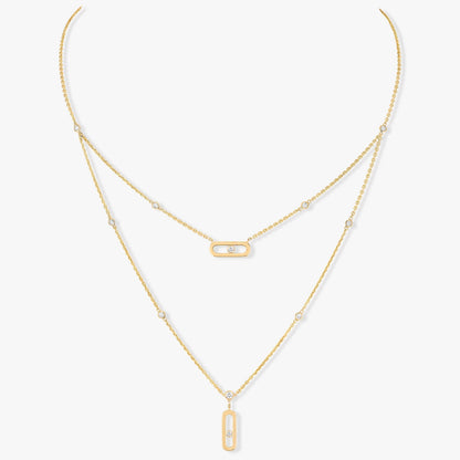MOVE UNO 2 ROW DIAMOND NECKLACE