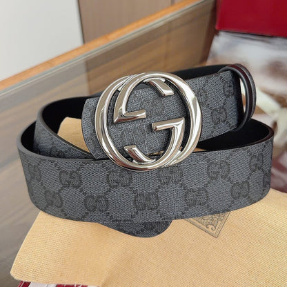 Gucci 2026  GG Supreme Belt 40mm Canvas Leather 215503
