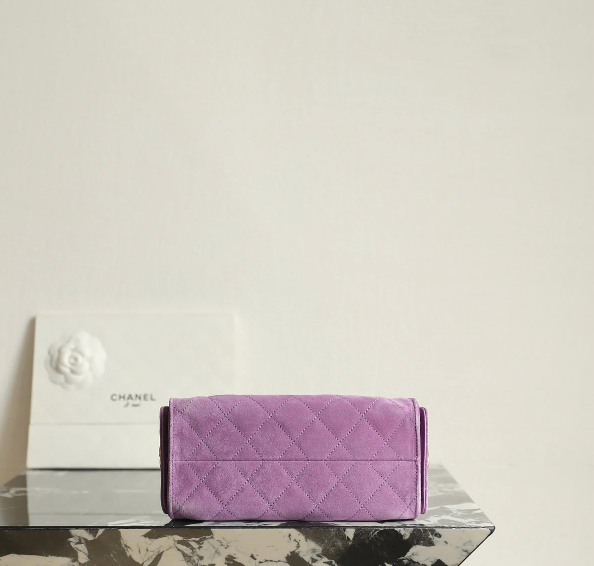 CC 2025 Hobo Bag 22cm Purple Suede 346375