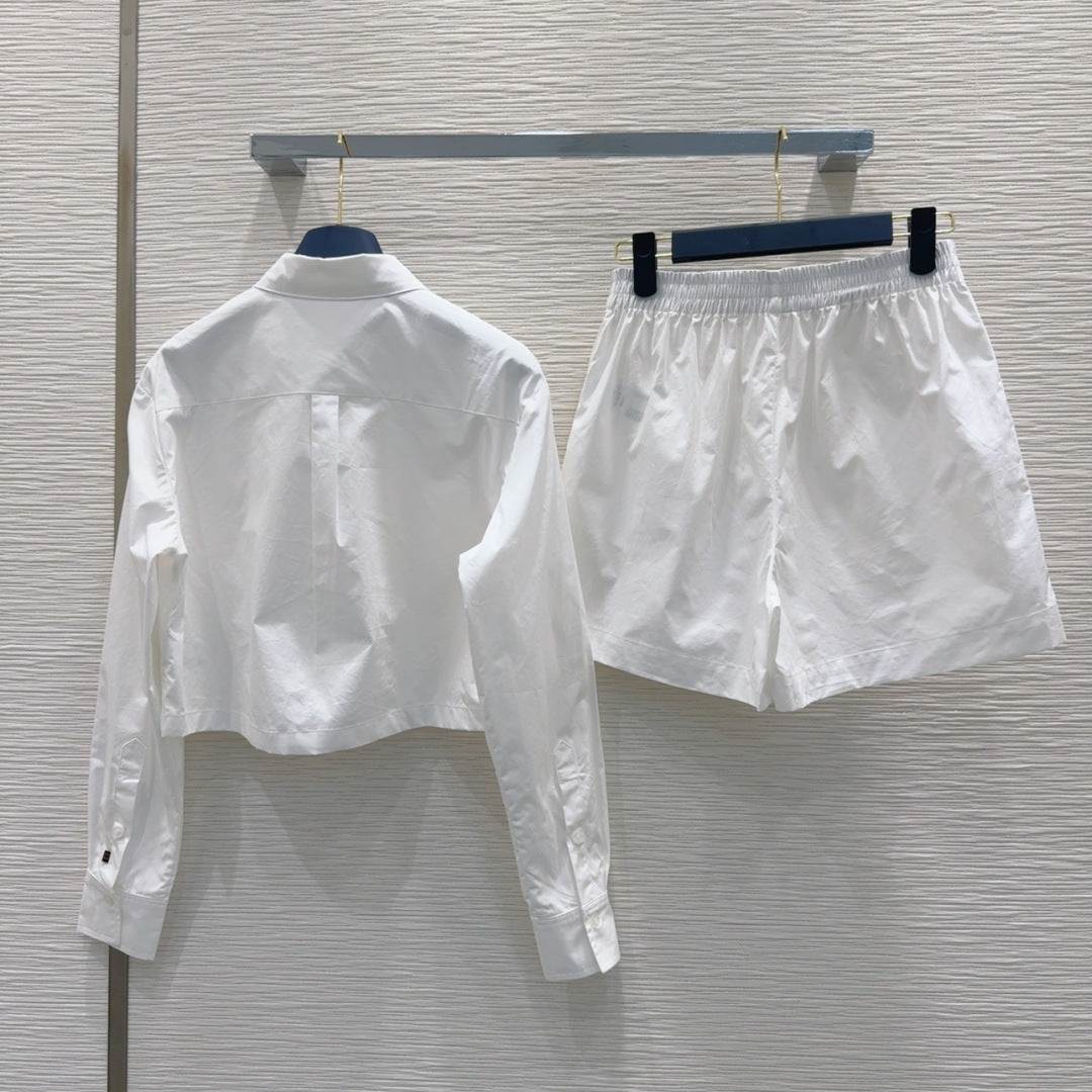 LV 25S Cute Set Long Sleeve White Cotton