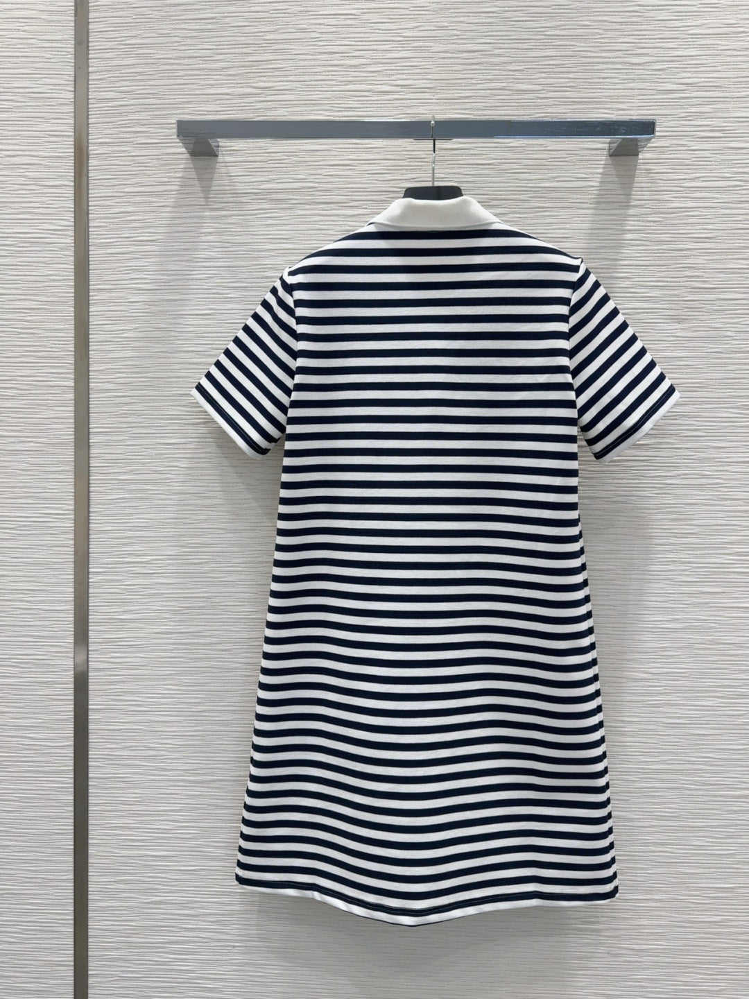 Prada 25 Striped Dress Black White Polyester