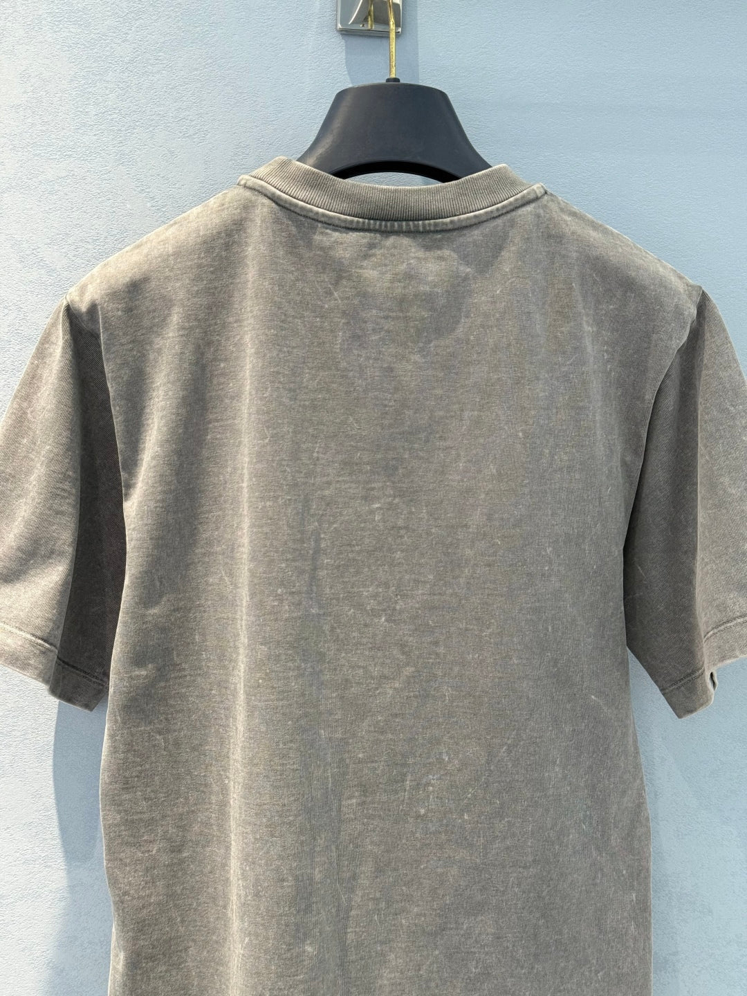 LV 25  Stir-Fried Old Diamond T-Shirt Grey Cotton