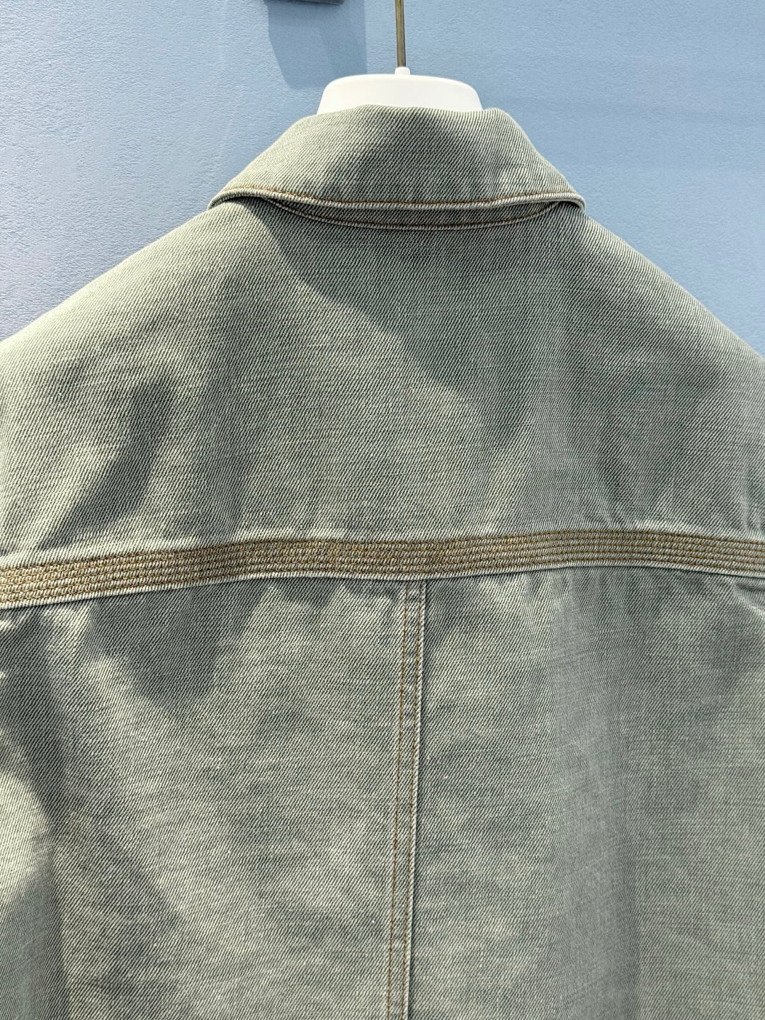 Loewe 25 Jacket Beige Green Cotton And Denim