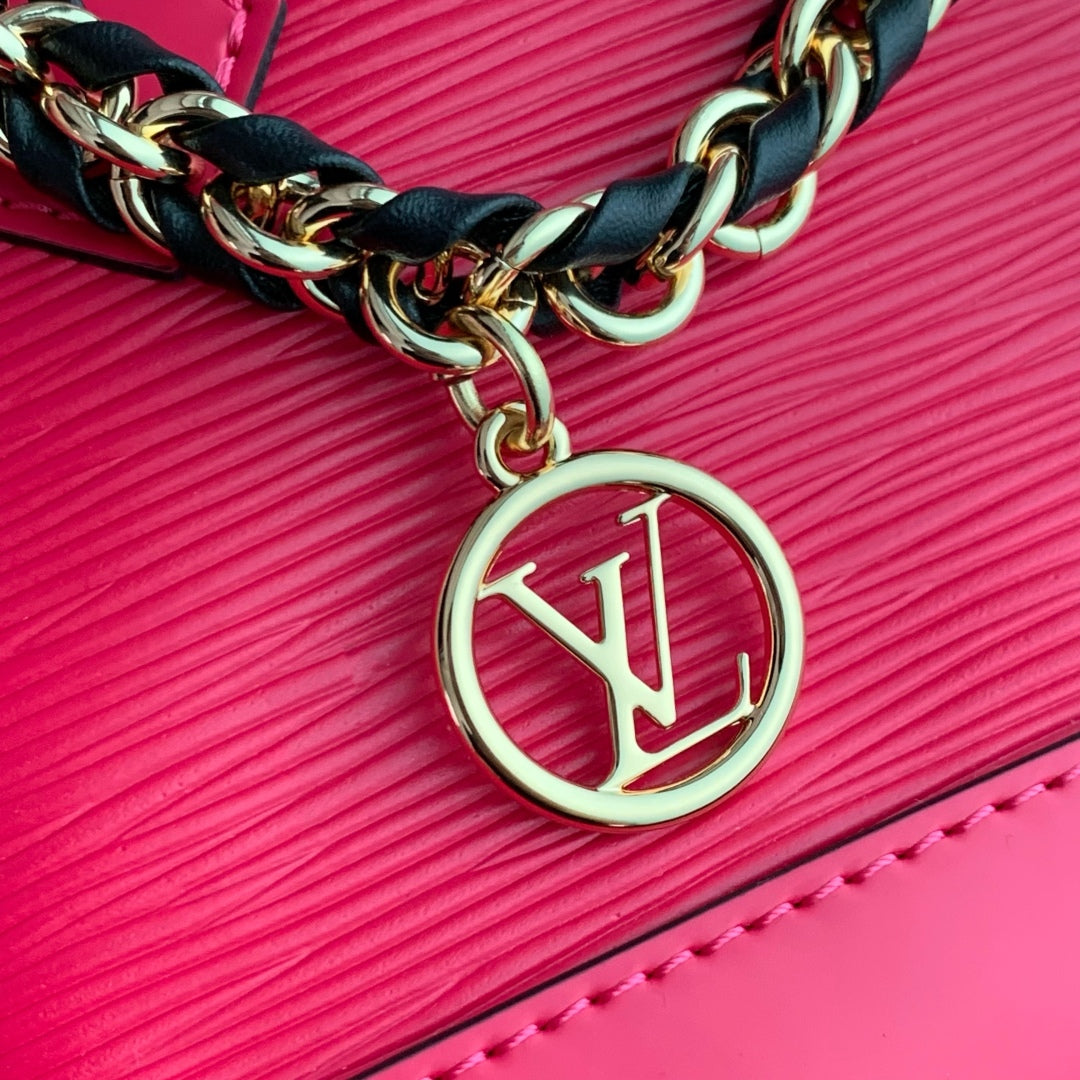 LV Alma Monogram Bag 19.5cm Rose Red Epi Leather 337570