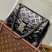 LV 2025 Trunkie Bag 27cm Black Silver Patent Leather 347372