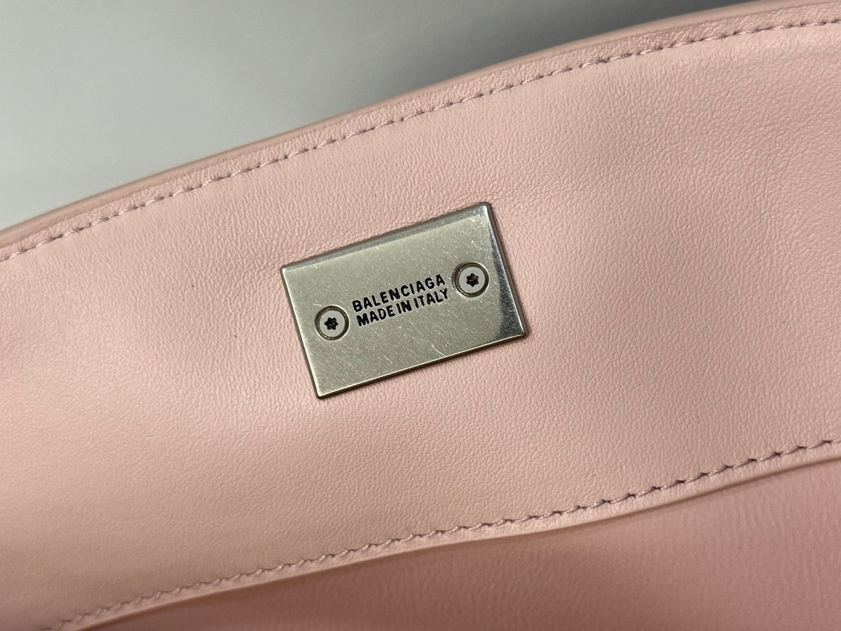 Balenciaga Medium Bag 35 Light Pink Calfskin Sliver Hardware