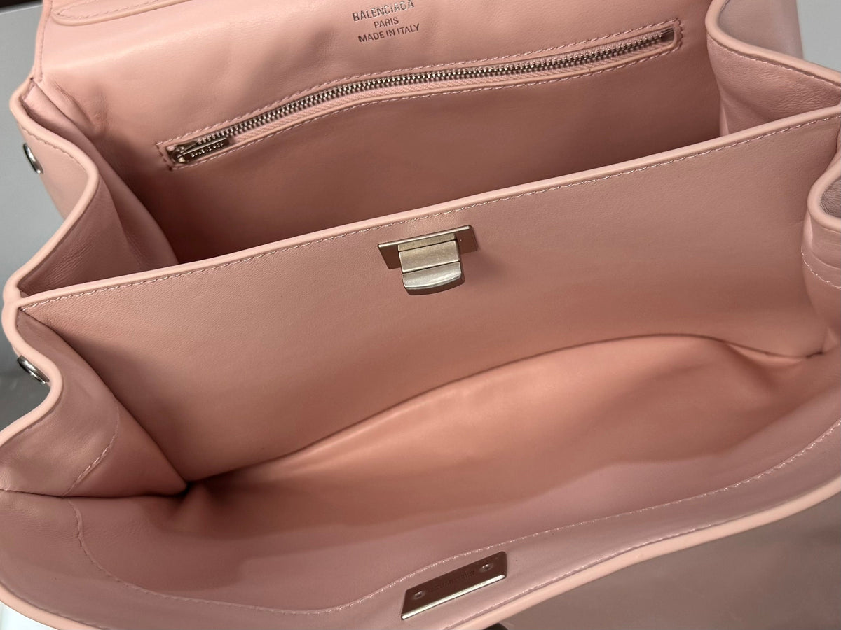 Balenciaga Small  Bag 29 Light Pink Calfskin Sliver Hardware