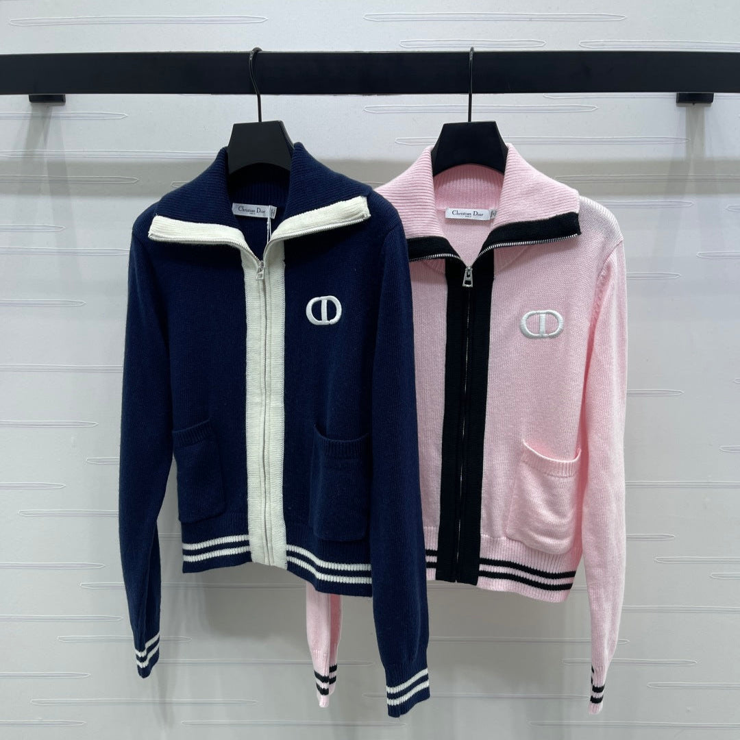 CD 25 Cardigan Two-tone Wool and Cashmere