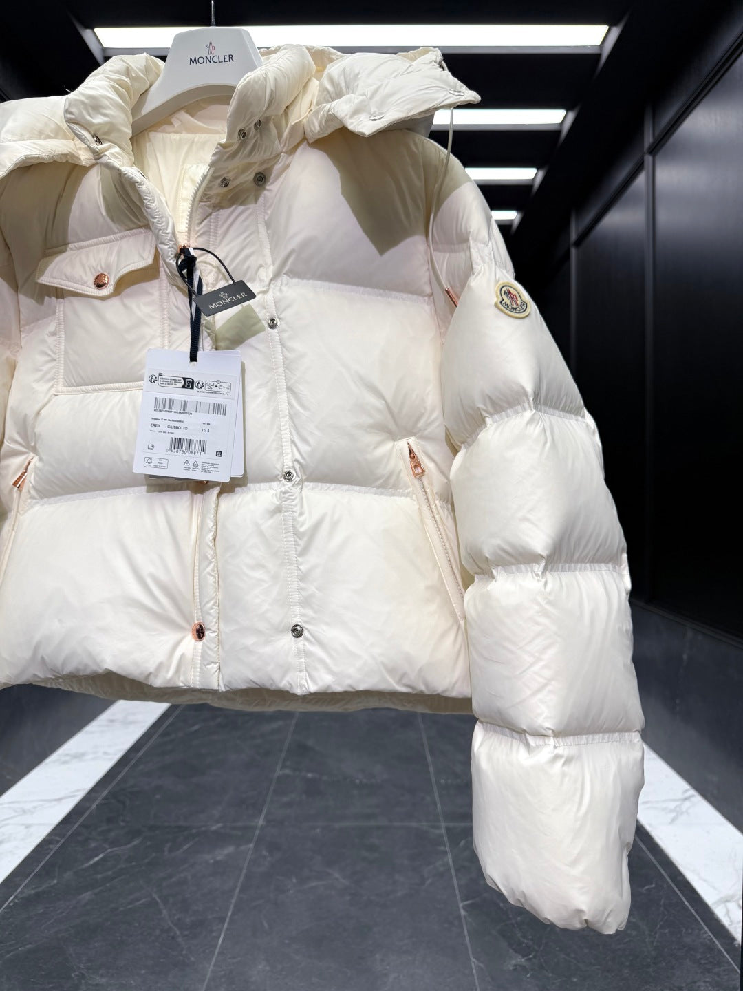 MC 2025 Short Down Jacket Ivory White Polyester