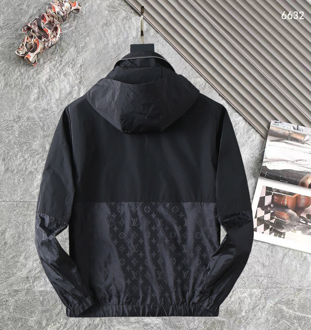 LV HOODED JACKET BLACK 238987