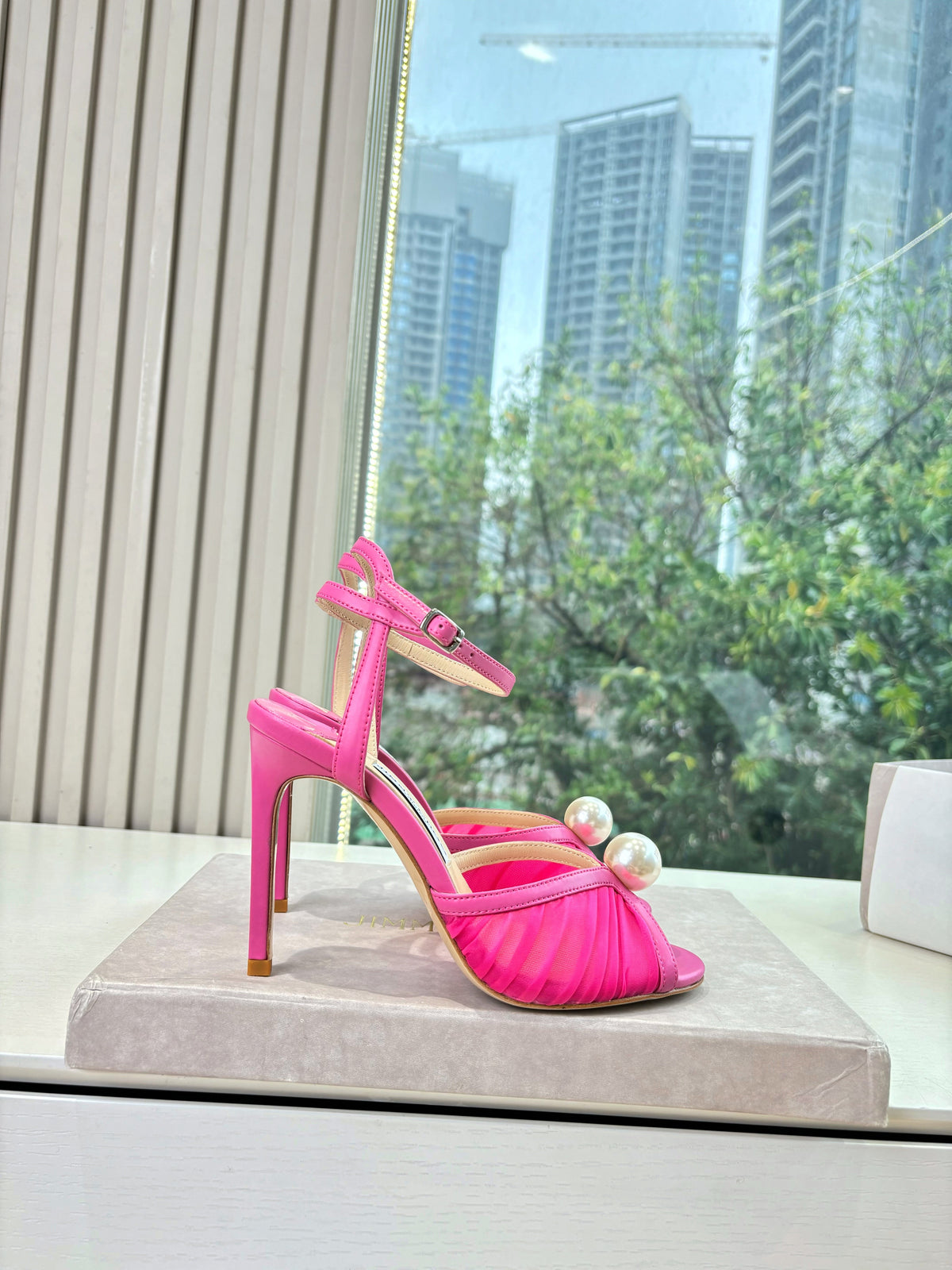 Jimmy 26s Platform Sandal 100 Pink Mesh Sheepskin 604105