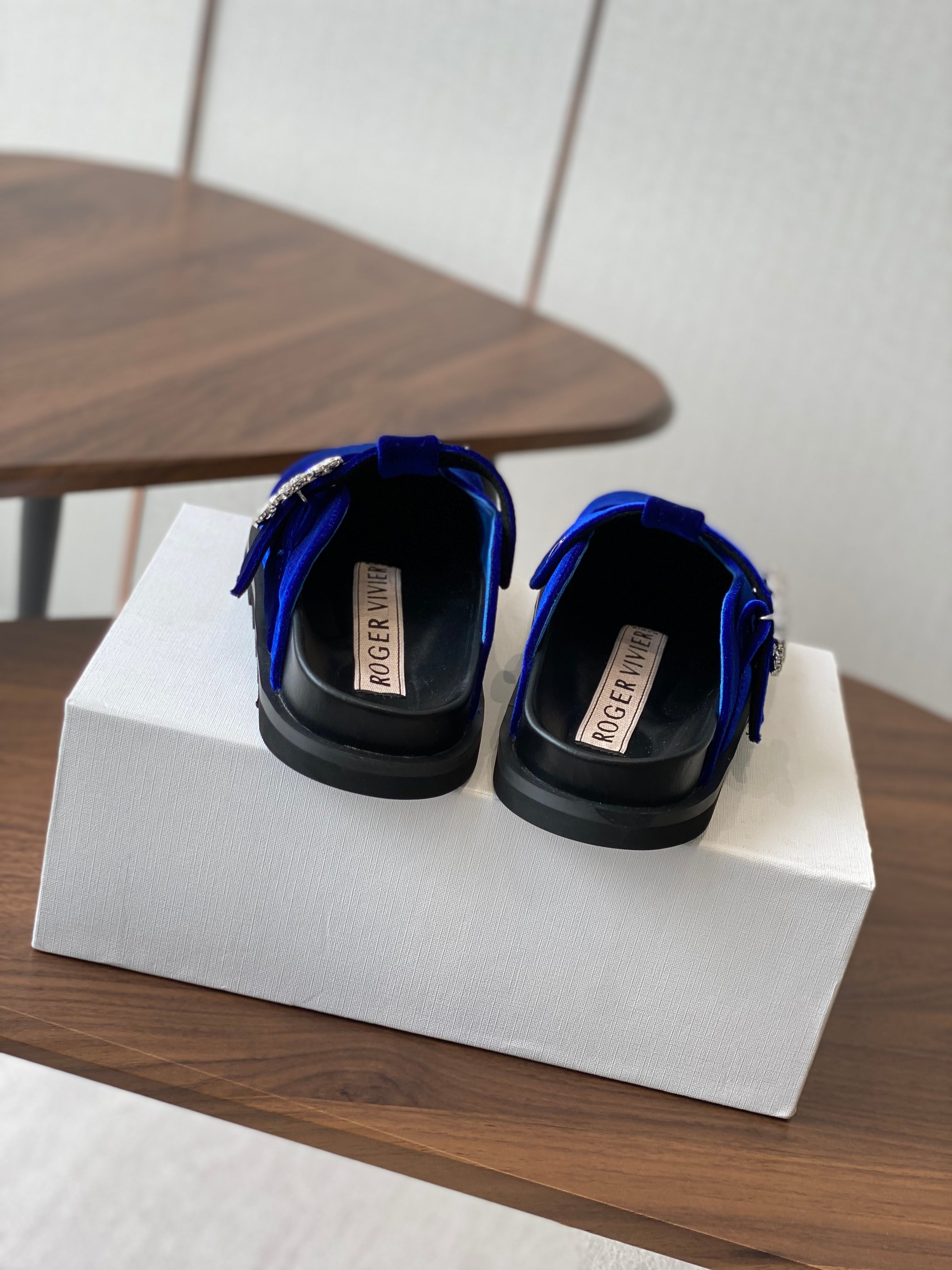 Viv 25 Slippers Blue Imported Flannel 350442
