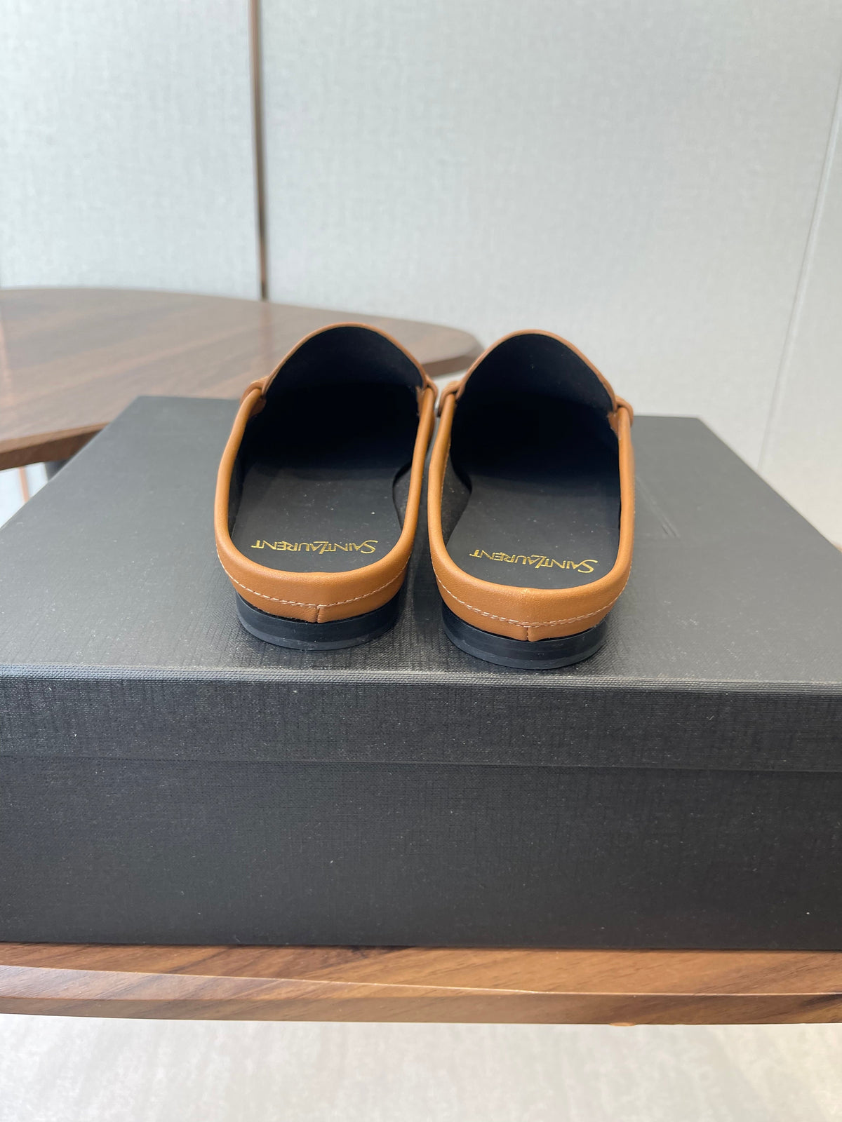 Saint Laurent 2026 Le Loafer Mules Brown Leather 624629